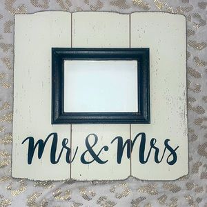 Mr & Mrs wood frame